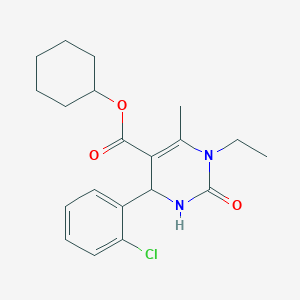 Cyclohexyl 4-(2-chlorophenyl)-1-ethyl-6-methyl-2-oxo-1,2,3,4-tetrahydropyrimidine-5-carboxylate