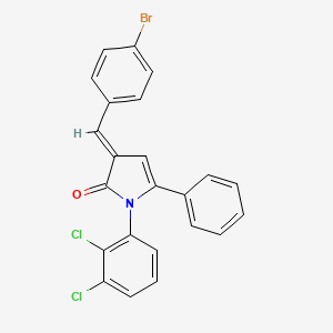 (3E)-3-(4-bromobenzylidene)-1-(2,3-dichlorophenyl)-5-phenyl-1,3-dihydro-2H-pyrrol-2-one