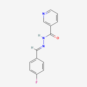 N'-[(E)-(4-fluorophenyl)methylidene]pyridine-3-carbohydrazide