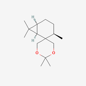 molecular formula C15H26O2 B1168814 Spiro(bicyclo(4.1.0)heptane-2,5'-(1,3)dioxane), 2',2',3,7,7-pentamethyl-, (1R,3R,6S)-rel- CAS No. 121251-68-1