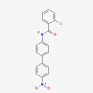 molecular formula C19H13ClN2O3 B11688148 2-chloro-N-(4'-nitrobiphenyl-4-yl)benzamide 