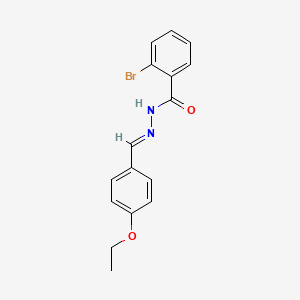 molecular formula C16H15BrN2O2 B11688162 2-bromo-N'-[(E)-(4-ethoxyphenyl)methylidene]benzohydrazide 