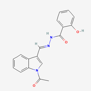 molecular formula C18H15N3O3 B11688166 N'-[(E)-(1-acetyl-1H-indol-3-yl)methylidene]-2-hydroxybenzohydrazide 