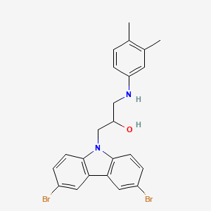 1-(3,6-dibromo-9H-carbazol-9-yl)-3-[(3,4-dimethylphenyl)amino]propan-2-ol