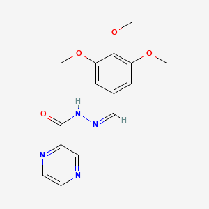 molecular formula C15H16N4O4 B11688244 N'-[(Z)-(3,4,5-trimethoxyphenyl)methylidene]pyrazine-2-carbohydrazide 