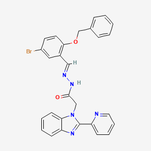 N'-{(E)-[2-(benzyloxy)-5-bromophenyl]methylidene}-2-[2-(pyridin-2-yl)-1H-benzimidazol-1-yl]acetohydrazide