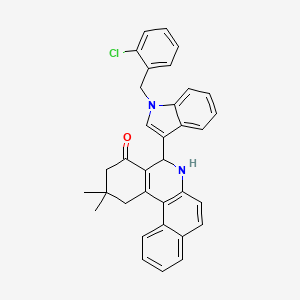 5-[1-(2-chlorobenzyl)-1H-indol-3-yl]-2,2-dimethyl-2,3,5,6-tetrahydrobenzo[a]phenanthridin-4(1H)-one