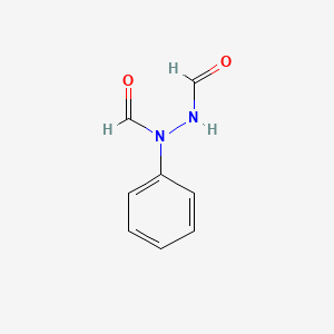 molecular formula C8H8N2O2 B11688280 N-(N-formylanilino)formamide CAS No. 49849-42-5