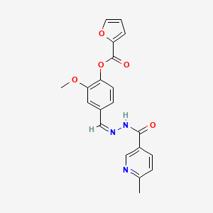 2-methoxy-4-((Z)-{[(6-methylpyridin-3-yl)carbonyl]hydrazono}methyl)phenyl 2-furoate