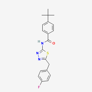 4-tert-butyl-N-[5-(4-fluorobenzyl)-1,3,4-thiadiazol-2-yl]benzamide