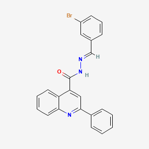 molecular formula C23H16BrN3O B11688326 N'-[(E)-(3-bromophenyl)methylidene]-2-phenylquinoline-4-carbohydrazide 