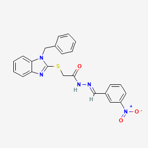 2-[(1-benzyl-1H-benzimidazol-2-yl)sulfanyl]-N'-[(E)-(3-nitrophenyl)methylidene]acetohydrazide