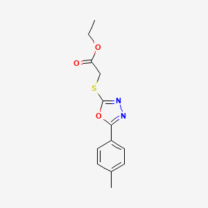 Ethyl 2-((5-(p-tolyl)-1,3,4-oxadiazol-2-yl)thio)acetate