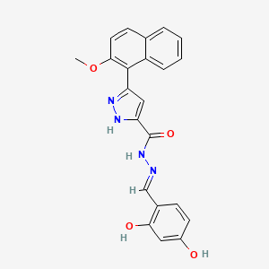 N'-[(E)-(2,4-dihydroxyphenyl)methylidene]-3-(2-methoxynaphthalen-1-yl)-1H-pyrazole-5-carbohydrazide