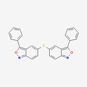 molecular formula C26H16N2O2S B11688380 2,1-Benzisoxazole, 5,5'-thiobis[3-phenyl- CAS No. 106500-64-5