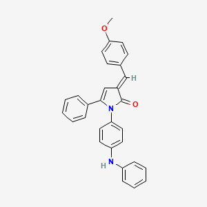 (3E)-3-(4-methoxybenzylidene)-5-phenyl-1-[4-(phenylamino)phenyl]-1,3-dihydro-2H-pyrrol-2-one