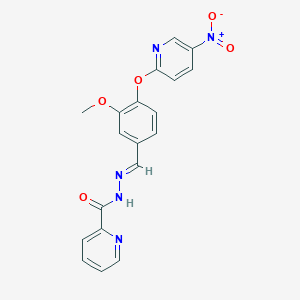 N'-[(E)-{3-methoxy-4-[(5-nitropyridin-2-yl)oxy]phenyl}methylidene]pyridine-2-carbohydrazide