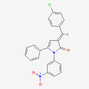 (3E)-3-(4-chlorobenzylidene)-1-(3-nitrophenyl)-5-phenyl-1,3-dihydro-2H-pyrrol-2-one