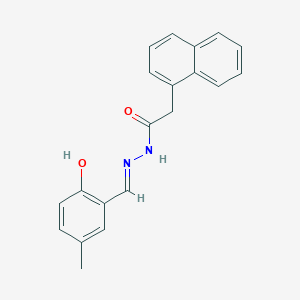 molecular formula C20H18N2O2 B11688460 N'-[(E)-(2-hydroxy-5-methylphenyl)methylidene]-2-(naphthalen-1-yl)acetohydrazide 