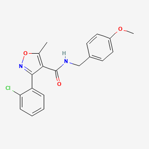 3-(2-chlorophenyl)-N-[(4-methoxyphenyl)methyl]-5-methyl-1,2-oxazole-4-carboxamide