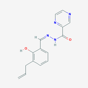 N'-[(Z)-[2-Hydroxy-3-(prop-2-EN-1-YL)phenyl]methylidene]pyrazine-2-carbohydrazide