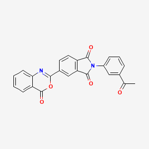 molecular formula C24H14N2O5 B11688579 2-(3-acetylphenyl)-5-(4-oxo-4H-3,1-benzoxazin-2-yl)-1H-isoindole-1,3(2H)-dione 