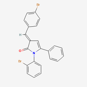 (3E)-3-(4-bromobenzylidene)-1-(2-bromophenyl)-5-phenyl-1,3-dihydro-2H-pyrrol-2-one