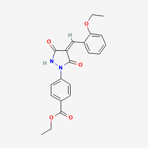 ethyl 4-[(4Z)-4-(2-ethoxybenzylidene)-3,5-dioxopyrazolidin-1-yl]benzoate