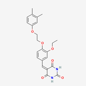 5-({4-[2-(3,4-Dimethylphenoxy)ethoxy]-3-ethoxyphenyl}methylidene)-1,3-diazinane-2,4,6-trione