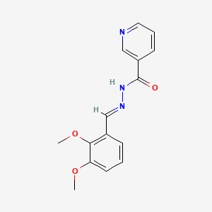 molecular formula C15H15N3O3 B11688626 N'-[(E)-(2,3-dimethoxyphenyl)methylidene]pyridine-3-carbohydrazide 