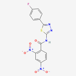 N-[5-(4-fluorophenyl)-1,3,4-thiadiazol-2-yl]-2,4-dinitrobenzamide