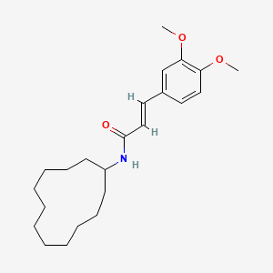 molecular formula C23H35NO3 B11688682 (2E)-N-cyclododecyl-3-(3,4-dimethoxyphenyl)acrylamide 