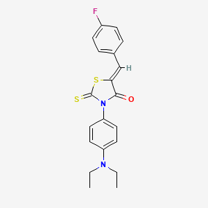 (5Z)-3-[4-(diethylamino)phenyl]-5-(4-fluorobenzylidene)-2-thioxo-1,3-thiazolidin-4-one