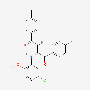 (2Z)-2-[(5-chloro-2-hydroxyphenyl)amino]-1,4-bis(4-methylphenyl)but-2-ene-1,4-dione