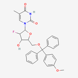 molecular formula C30H29FN2O6 B1168872 2,4(1H,3H)-Pyrimidinedione,1-[2-deoxy-2-fluoro-5-O-[(4-methoxyphenyl)diphenylmethyl]-b-D-arabinofuranosyl]-5-methyl- CAS No. 121353-88-6