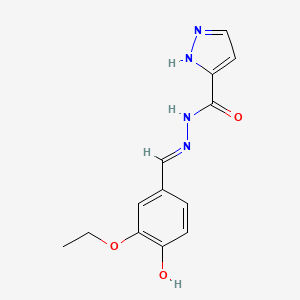 N'-[(E)-(3-ethoxy-4-hydroxyphenyl)methylidene]-1H-pyrazole-3-carbohydrazide