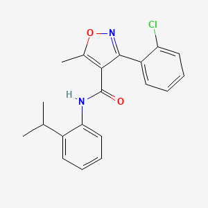 3-(2-chlorophenyl)-5-methyl-N-[2-(propan-2-yl)phenyl]-1,2-oxazole-4-carboxamide