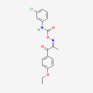 (2Z)-2-({[(3-chlorophenyl)carbamoyl]oxy}imino)-1-(4-ethoxyphenyl)propan-1-one