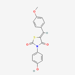 (5Z)-3-(4-hydroxyphenyl)-5-[(4-methoxyphenyl)methylidene]-1,3-thiazolidine-2,4-dione