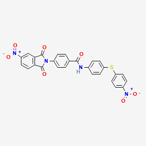 4-(5-nitro-1,3-dioxo-1,3-dihydro-2H-isoindol-2-yl)-N-{4-[(4-nitrophenyl)sulfanyl]phenyl}benzamide