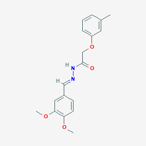 N'-[(E)-(3,4-dimethoxyphenyl)methylidene]-2-(3-methylphenoxy)acetohydrazide