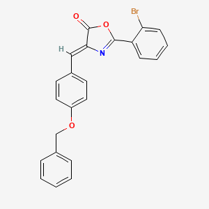 molecular formula C23H16BrNO3 B11688812 (4Z)-4-[4-(benzyloxy)benzylidene]-2-(2-bromophenyl)-1,3-oxazol-5(4H)-one 