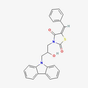 3-(3-Carbazol-9-yl-2-hydroxypropyl)-5-(phenylmethylene)-1,3-thiazolidine-2,4-d ione