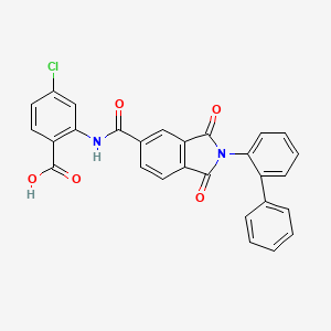 2-({[2-(biphenyl-2-yl)-1,3-dioxo-2,3-dihydro-1H-isoindol-5-yl]carbonyl}amino)-4-chlorobenzoic acid