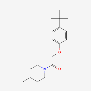 molecular formula C18H27NO2 B11688836 2-(4-Tert-butylphenoxy)-1-(4-methylpiperidin-1-yl)ethanone 