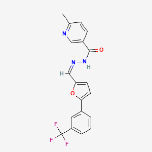 6-methyl-N'-[(Z)-{5-[3-(trifluoromethyl)phenyl]furan-2-yl}methylidene]pyridine-3-carbohydrazide