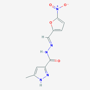 3-methyl-N'-[(E)-(5-nitrofuran-2-yl)methylidene]-1H-pyrazole-5-carbohydrazide