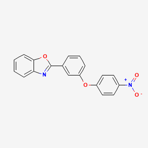 molecular formula C19H12N2O4 B11688867 2-[3-(4-Nitrophenoxy)phenyl]-1,3-benzoxazole 