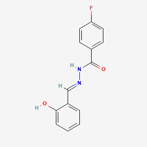 4-fluoro-N'-[(E)-(2-hydroxyphenyl)methylidene]benzohydrazide