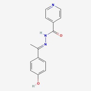 molecular formula C14H13N3O2 B11688907 N'-[1-(4-hydroxyphenyl)ethylidene]isonicotinohydrazide 